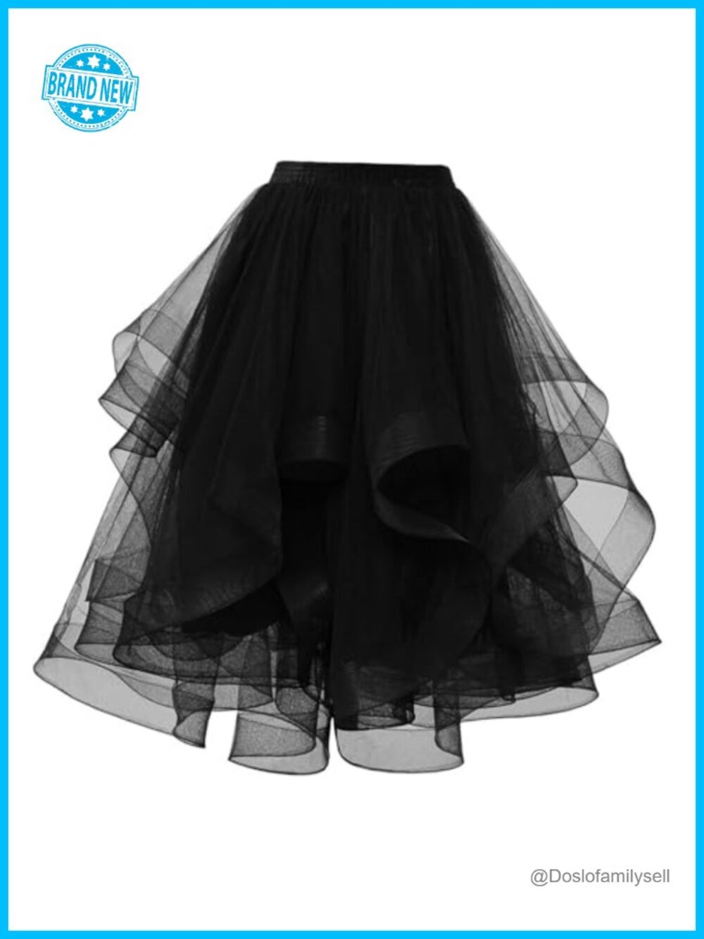 Kumeng Women's Midi A-Line Tulle Skirt High Waist Layered Puffy Tutu